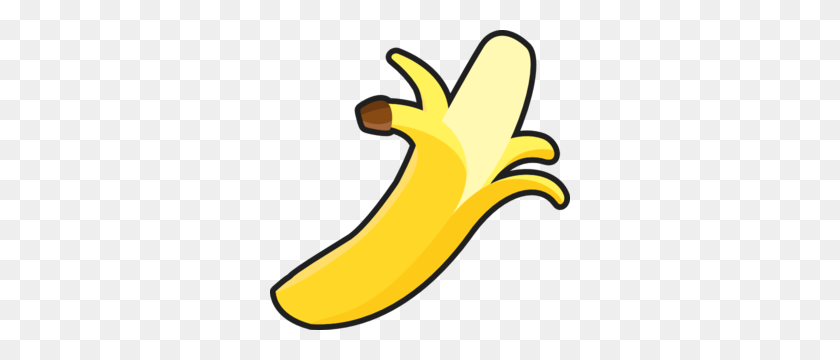 300x300 Простой Очищенный Банан Картинки - Очищенный Банан Клипарт