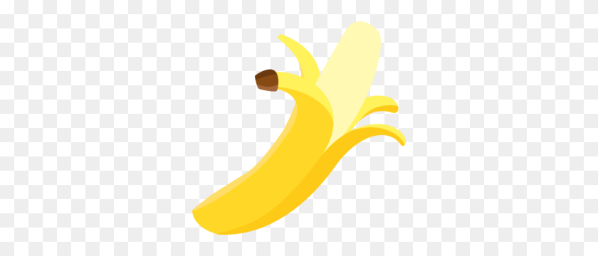 300x300 Простые Очищенные Банановые Картинки - Бесплатный Банановый Клипарт