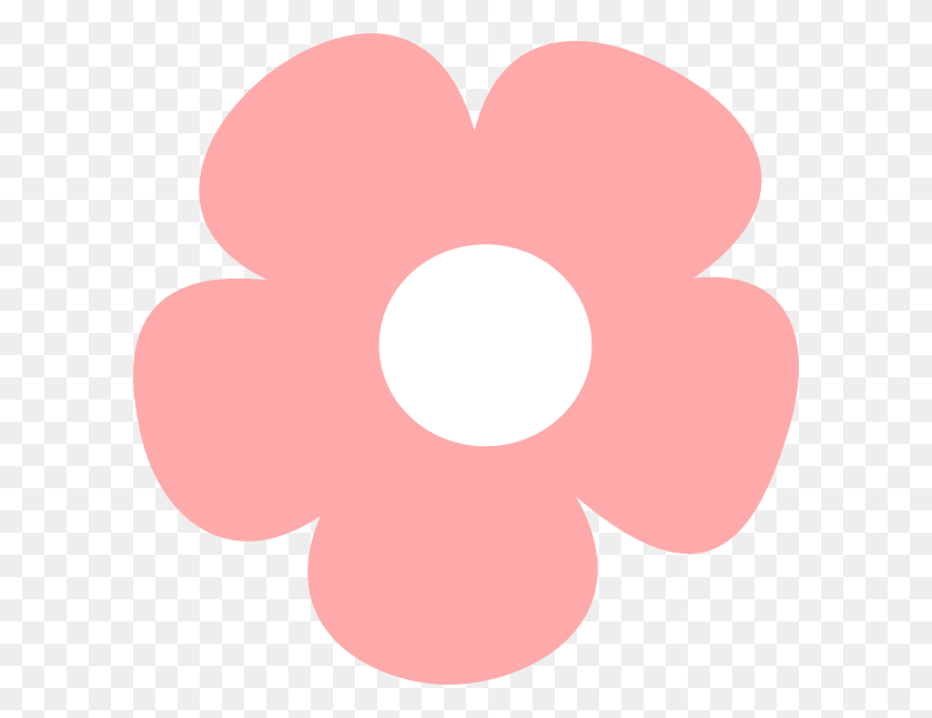 600x587 Простой Розовый Цветок Картинки - Сделай Это В Память Обо Мне Клипарт