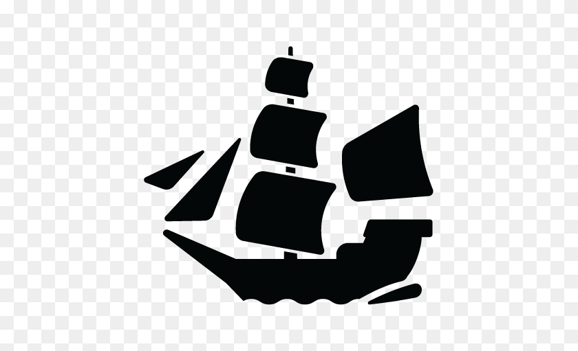 451x451 Простой Пиратский Корабль Стены Искусства Наклейки - Пиратский Корабль Png