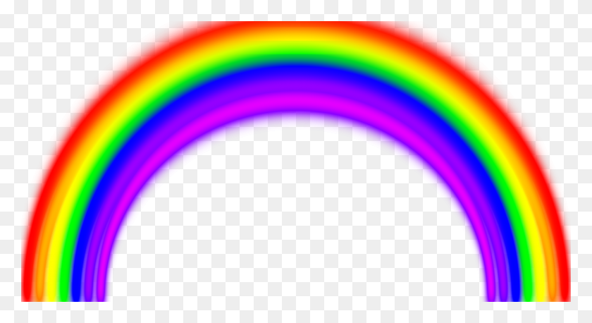 2400x1227 Simple Rainbow With Blur Icons Png - Transparent Blur PNG
