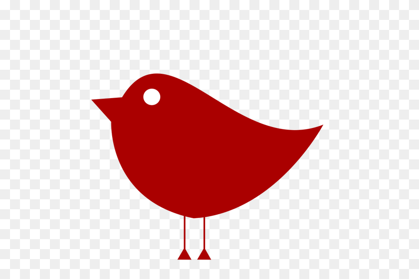 500x500 Simple Red Bird - Red Bird PNG