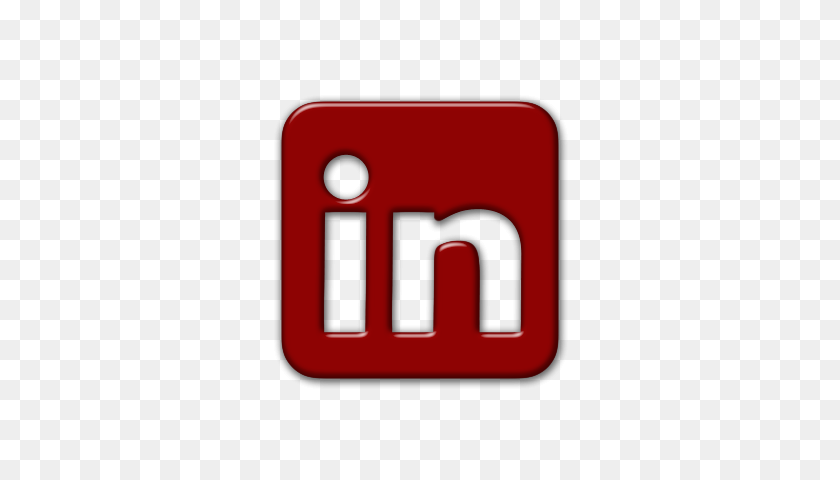 420x420 Simple Red Glossy Icon Social Media Logos Linkedin Logo - Social Media Logos PNG