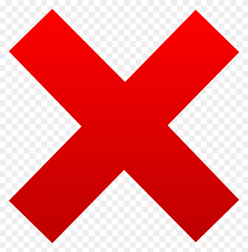 6015x6124 Simple Red X Mark - Disagree Clipart