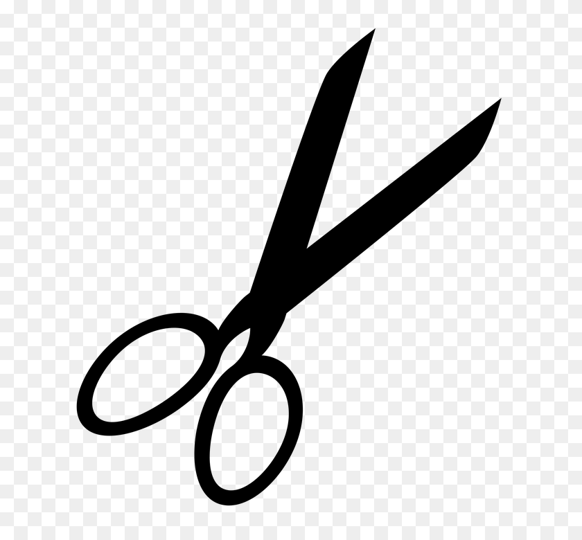 720x720 Simple Scissors Cliparts - Clipart Scissors Cutting Dotted Line