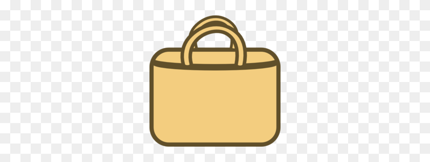 256x256 Simple Shopping Bag Logo Icon Clipart - Grocery Bag PNG