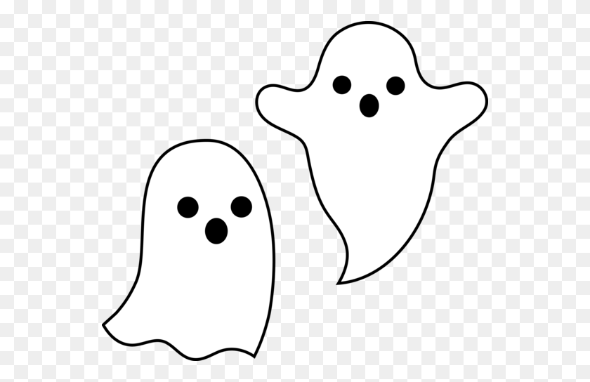 550x484 Simple Spooky Halloween Ghosts - Spooky Halloween Clipart