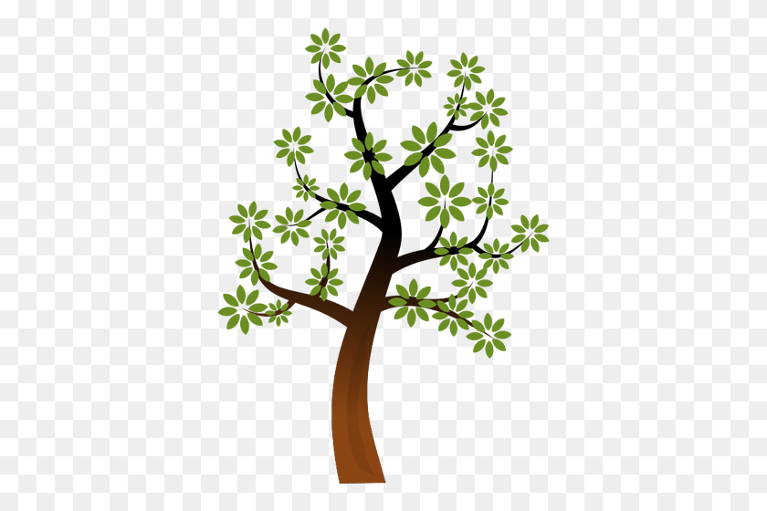 364x500 Простая Весенняя Ветка Дерева Вектор Картинки - Клипарт Оливковых Листьев