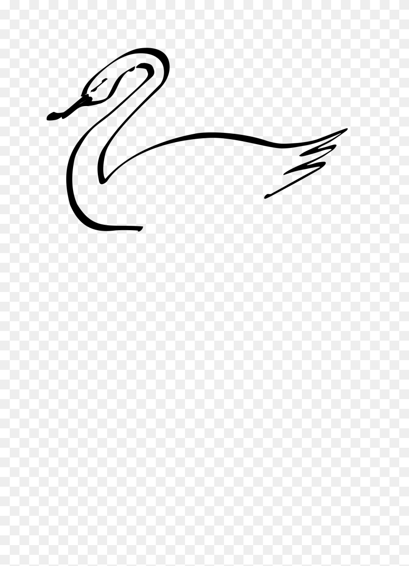 1697x2400 Simple Swan Icons Png - Swan PNG