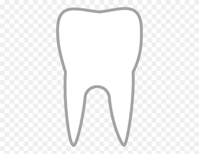 366x593 Simple Tooth Icon Clip Art - Tooth Outline Clipart