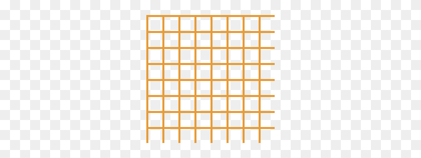 256x256 Simple Transparent Patterns Grid Orange - Transparent Grid PNG