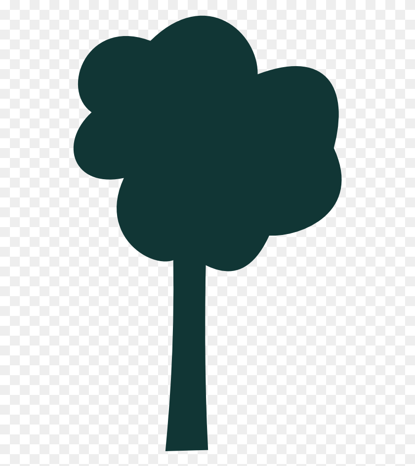 545x884 Simple Tree Outline - Tree Vector PNG