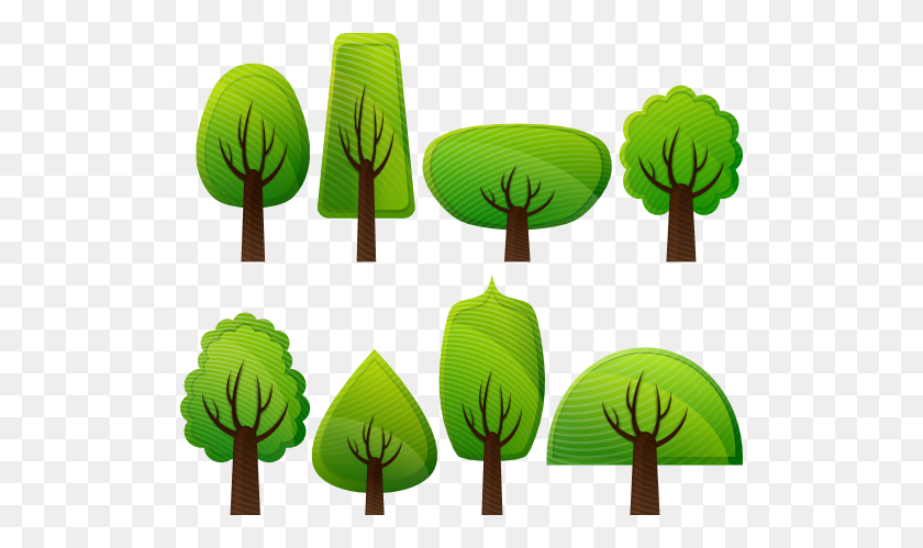 512x439 Simple Trees Clipart - Gold Medal Clipart
