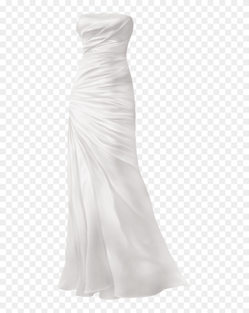 480x995 Простое Свадебное Платье Png - Свадебное Платье Png