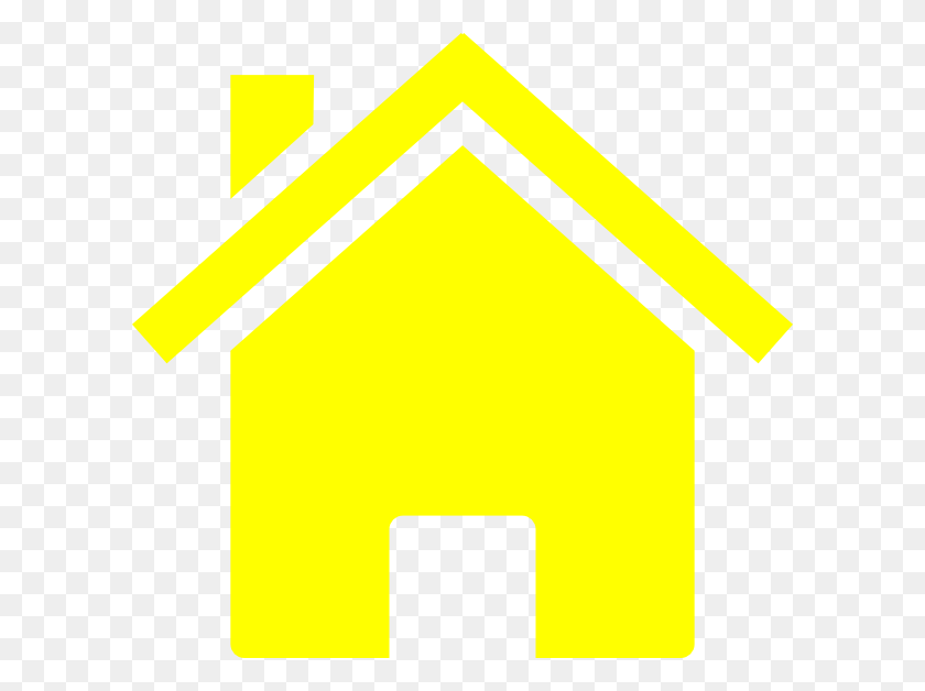 600x568 Simple Yellow House Clip Art - Yellow House Clipart