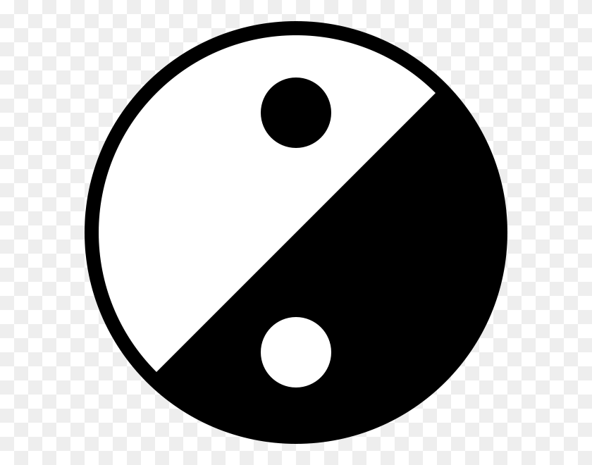 600x600 Simple Yin Yang Icon Clipart - Simple Clip Art