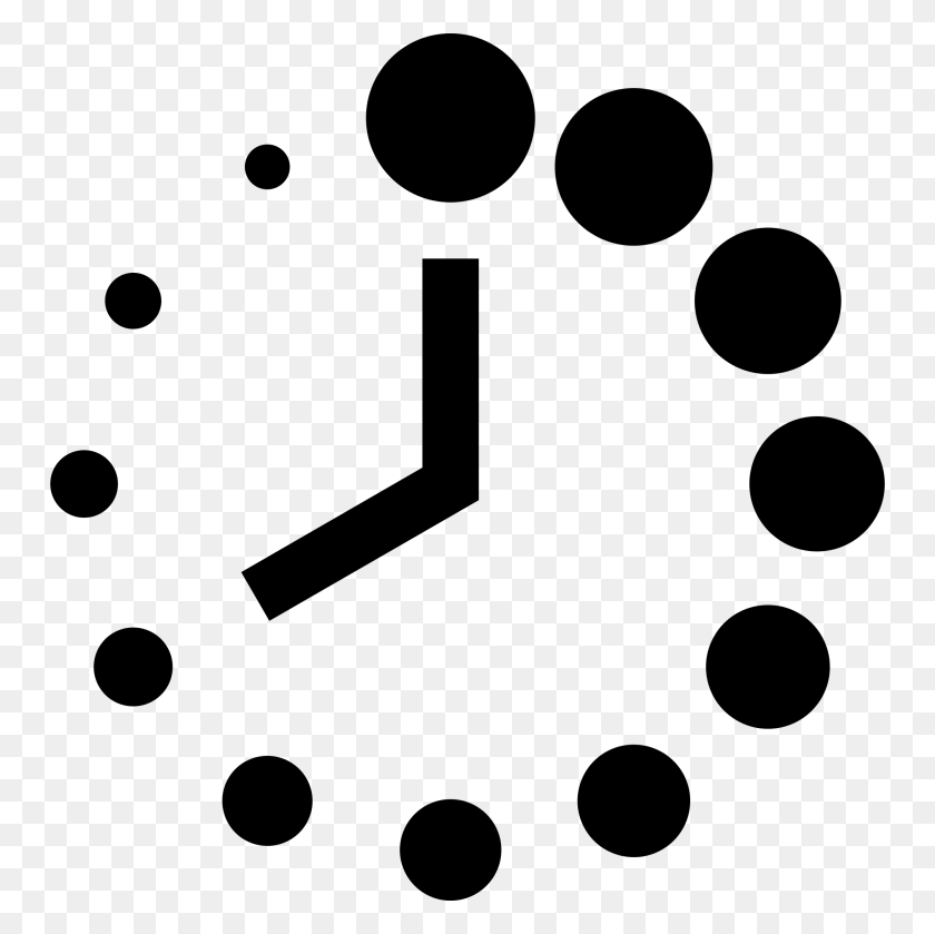 2000x2000 Simpleicons Business Clock Of Circular Shape With Dots - Dots PNG