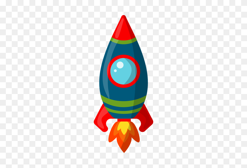 512x512 Simplistic Space Rocket Illustration - Rocket PNG