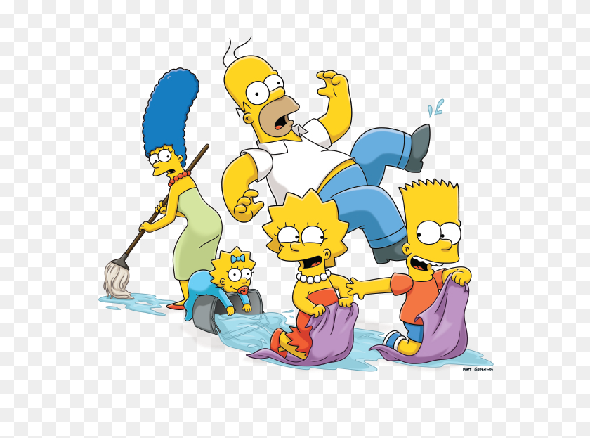 653x563 Simpson Family Simpsons Wiki Fandom Powered - Simpsons Clipart