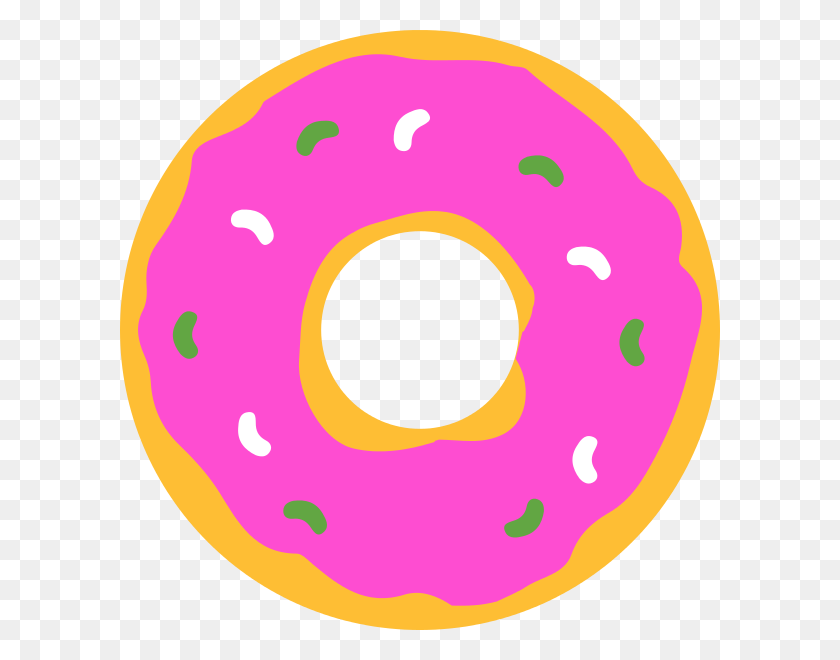 600x600 Simpsons Donut - Donut Clipart Free