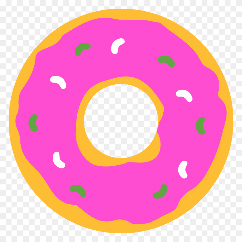 1024x1024 Los Simpsons Donut - Donut Clipart Png