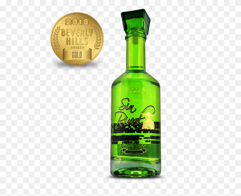 502x625 Sin Rival Reposado Tequila Beverly Hills Awards - Tequila Bottle PNG