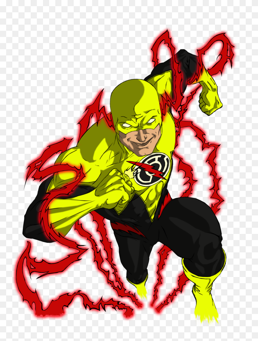 762x1048 Sinestro Corps Reverse Flash - Reverse Flash PNG