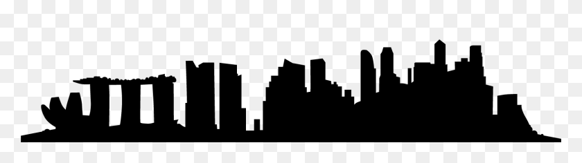 1500x340 Singapore Skyline Png Png Image - Skyline PNG