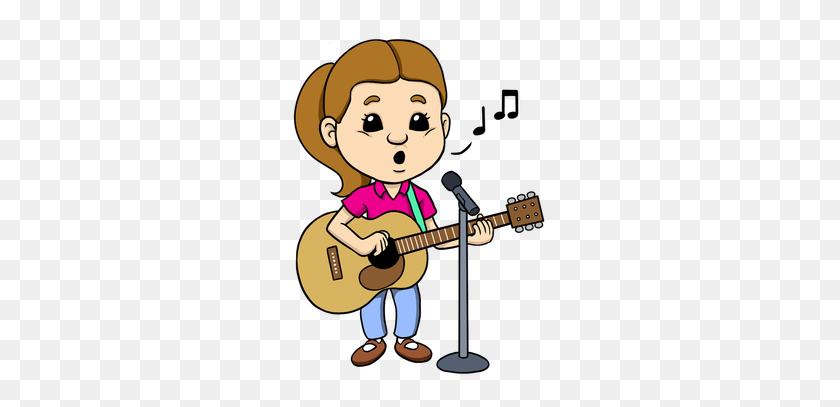 257x347 Cantante Clipart Kid Talent - Singing Clipart