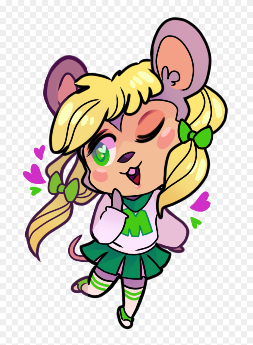 737x1085 Singing Cheerleader Mouse W Ow On Tumblr - Chuck E Cheese Clipart