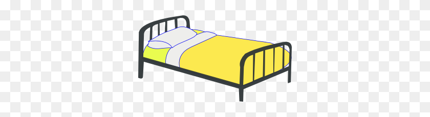 300x169 Single Bed Clip Art - Go To Bed Clipart
