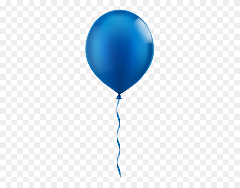 251x600 Single Blue Balloon Png Clip Art - Blue Balloon Clipart
