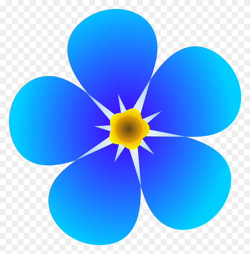 5874x5959 Single Forget Me Not Flower - Not Clipart