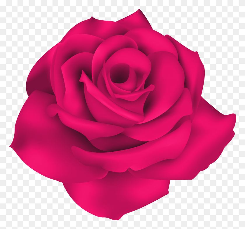 8000x7471 Single Pink Rose Png Clip Art - Single Flower Clipart