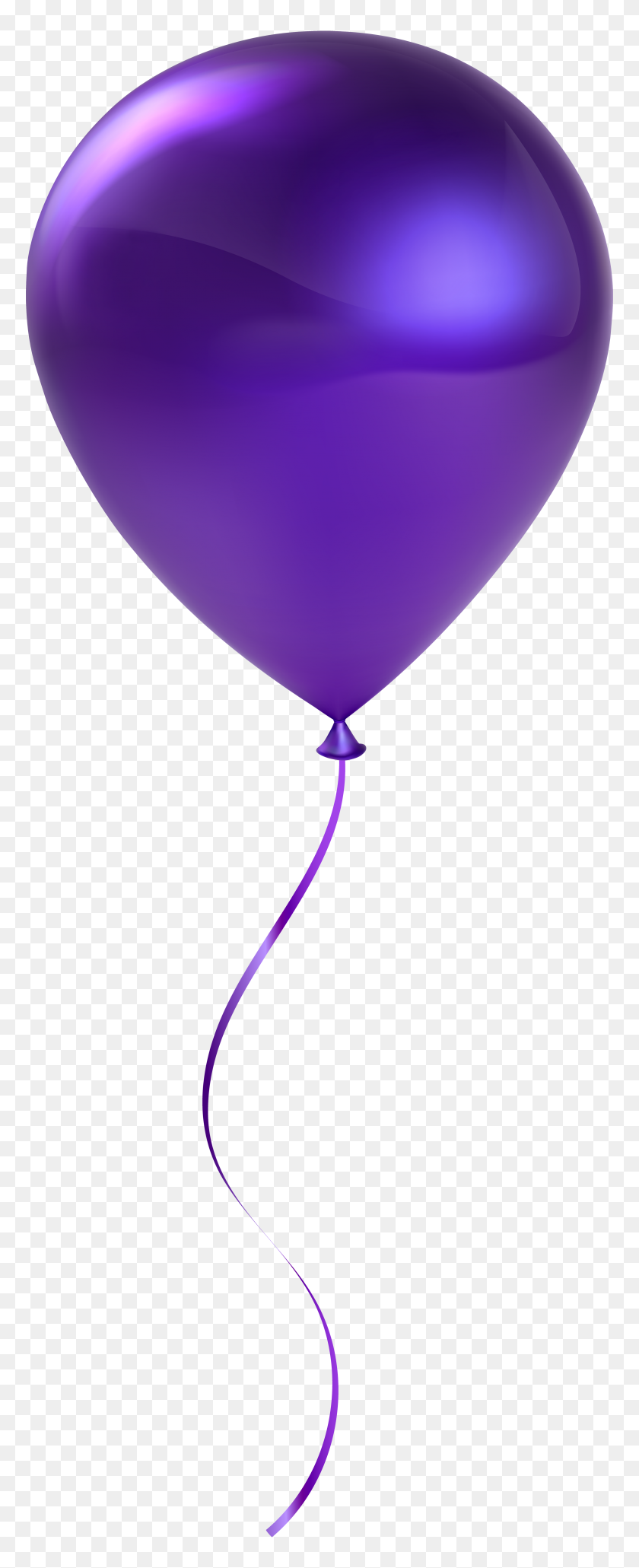 3118x8000 Single Purple Balloon Transparent Clip - Purple Balloon Clipart