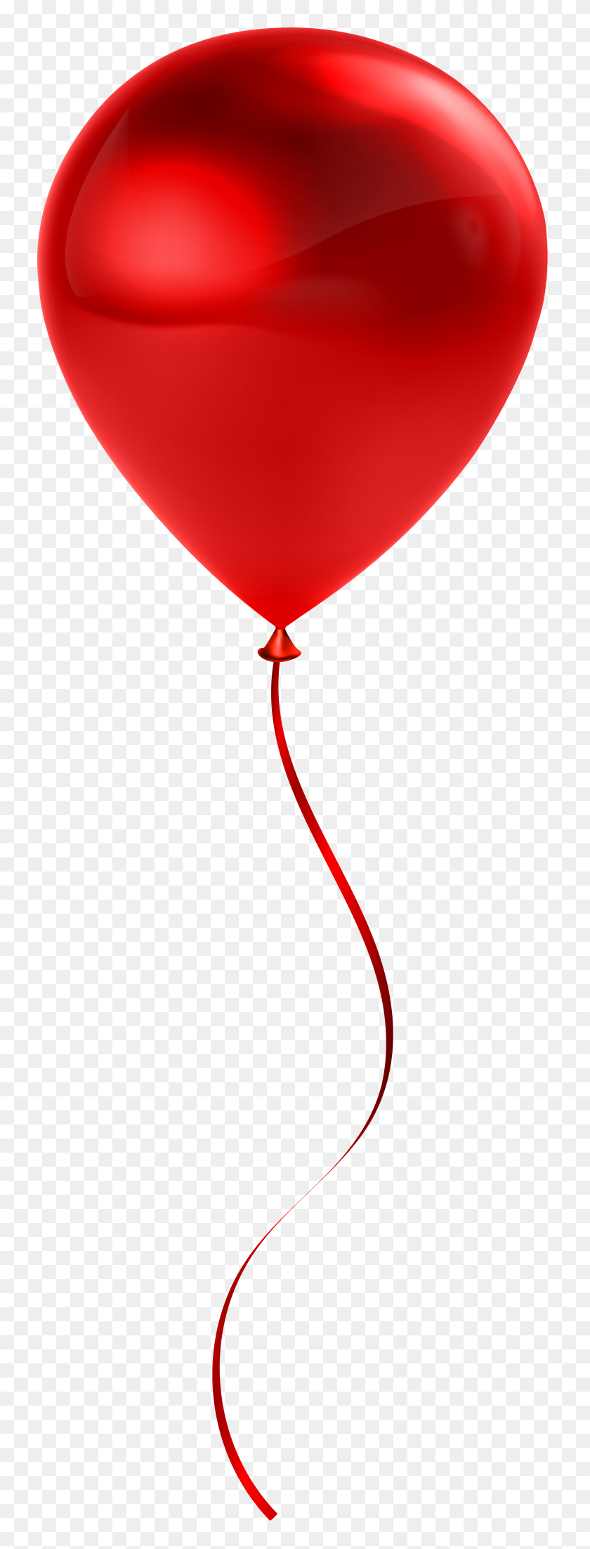 2910x8000 Single Red Balloon Transparent Clip - Red Snowflake Clipart