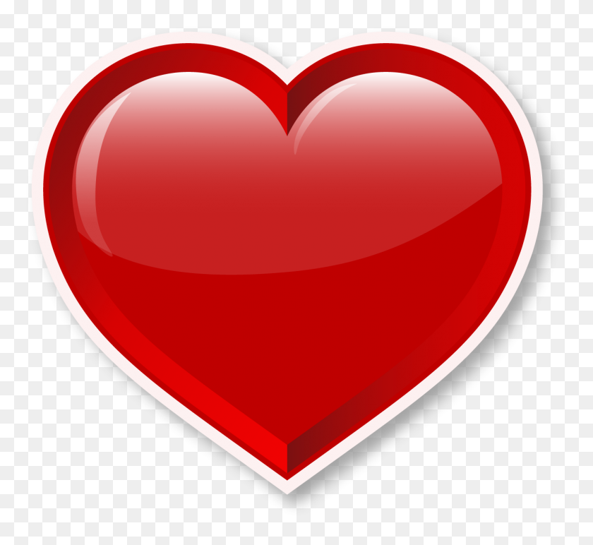 1302x1189 Single Red Heart Png Images Free Download - 3d Heart PNG