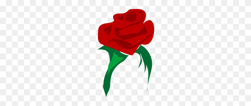 192x296 Одиночная Красная Роза Клипарт - Простая Роза Клипарт