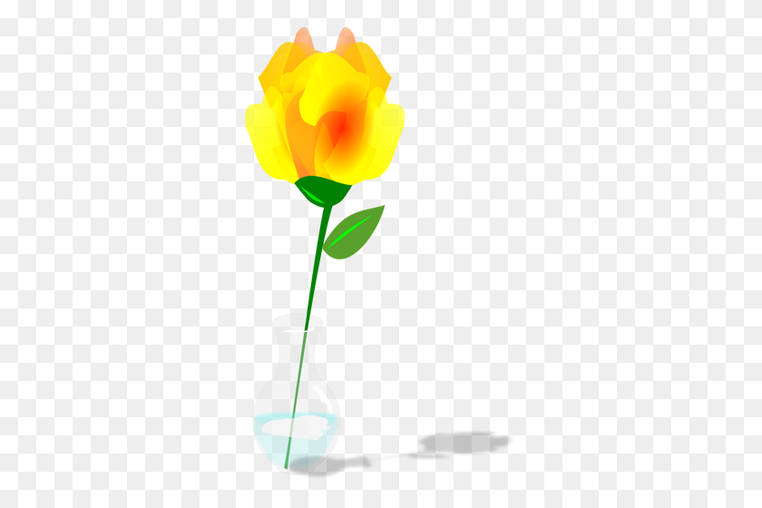 299x500 Одиночная Желтая Роза - Желтая Роза Png