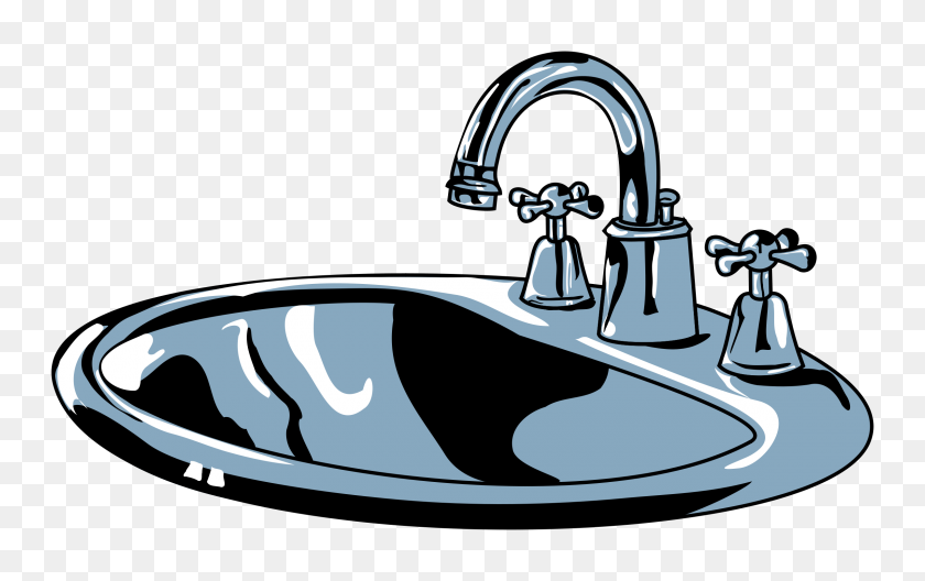 2400x1443 Sink Clip Art - Bathroom Clipart Images
