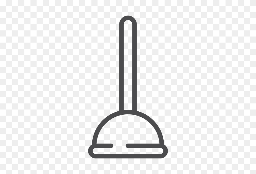512x512 Sink Plunger Stroke Icon - Plunger PNG
