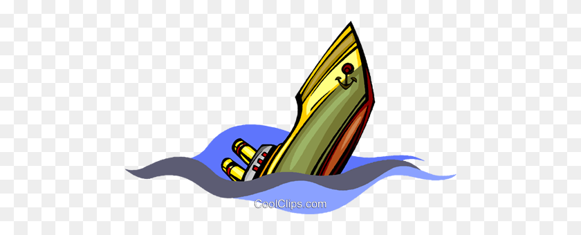 480x280 Sinking Ship Royalty Free Vector Clip Art Illustration - Sinking Boat Clipart