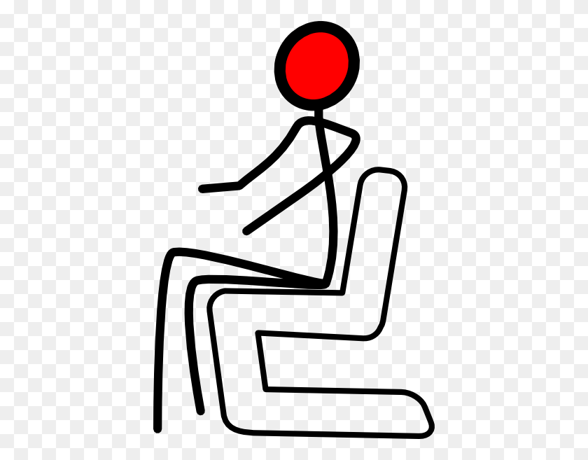 402x597 Sit Red Clip Art - Sit On Toilet Clipart