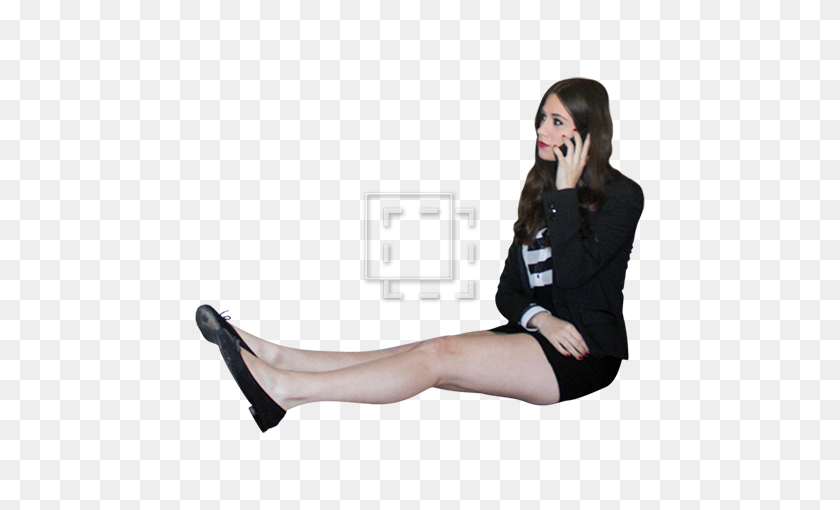 450x450 Sitting And Talking - Girl Sitting PNG