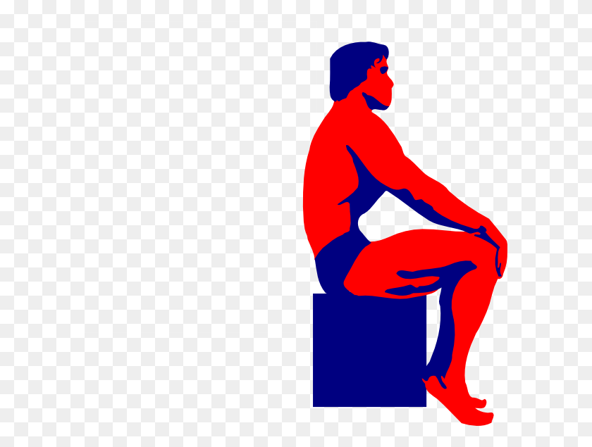 600x575 Sitting Body Builder Png, Clip Art For Web - Person Sitting Clipart