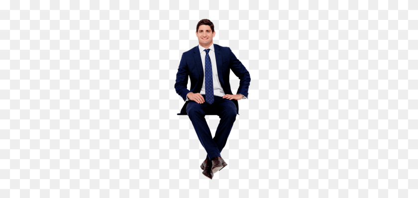 192x338 Sitting Man - PNG Person