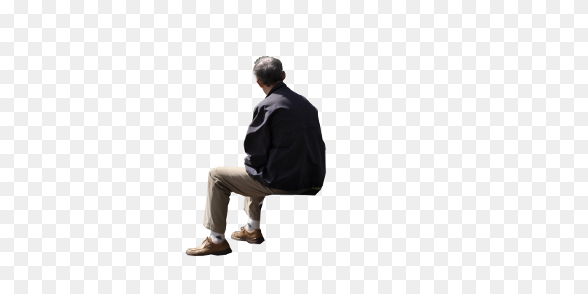 339x360 Sitting Man Png - Person Sitting Back PNG