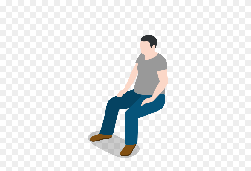 341x512 Sitting, Person, Fat Icon Free Of City Basic - Sitting Person PNG