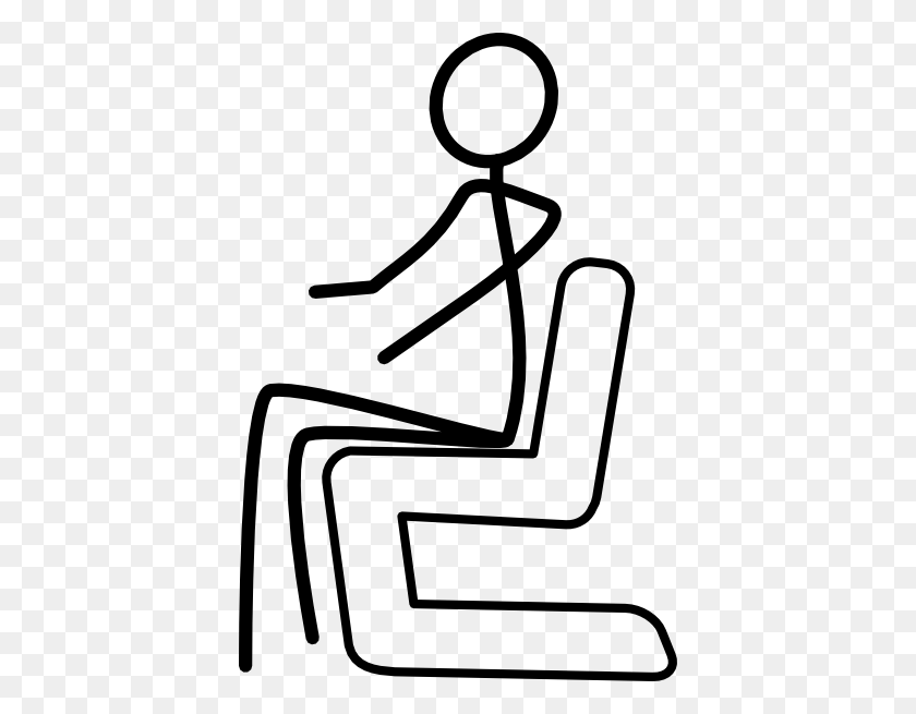 402x595 Sitting Stickman Clip Art - Person Sitting Clipart