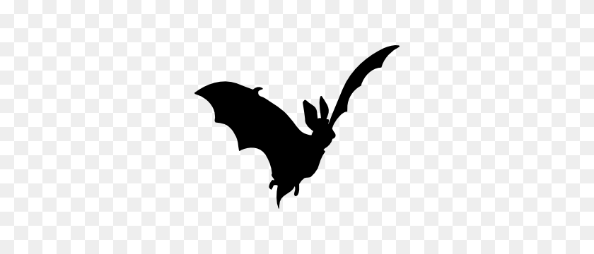 300x300 Six Bats Flying Sticker - Flying Bats Clipart